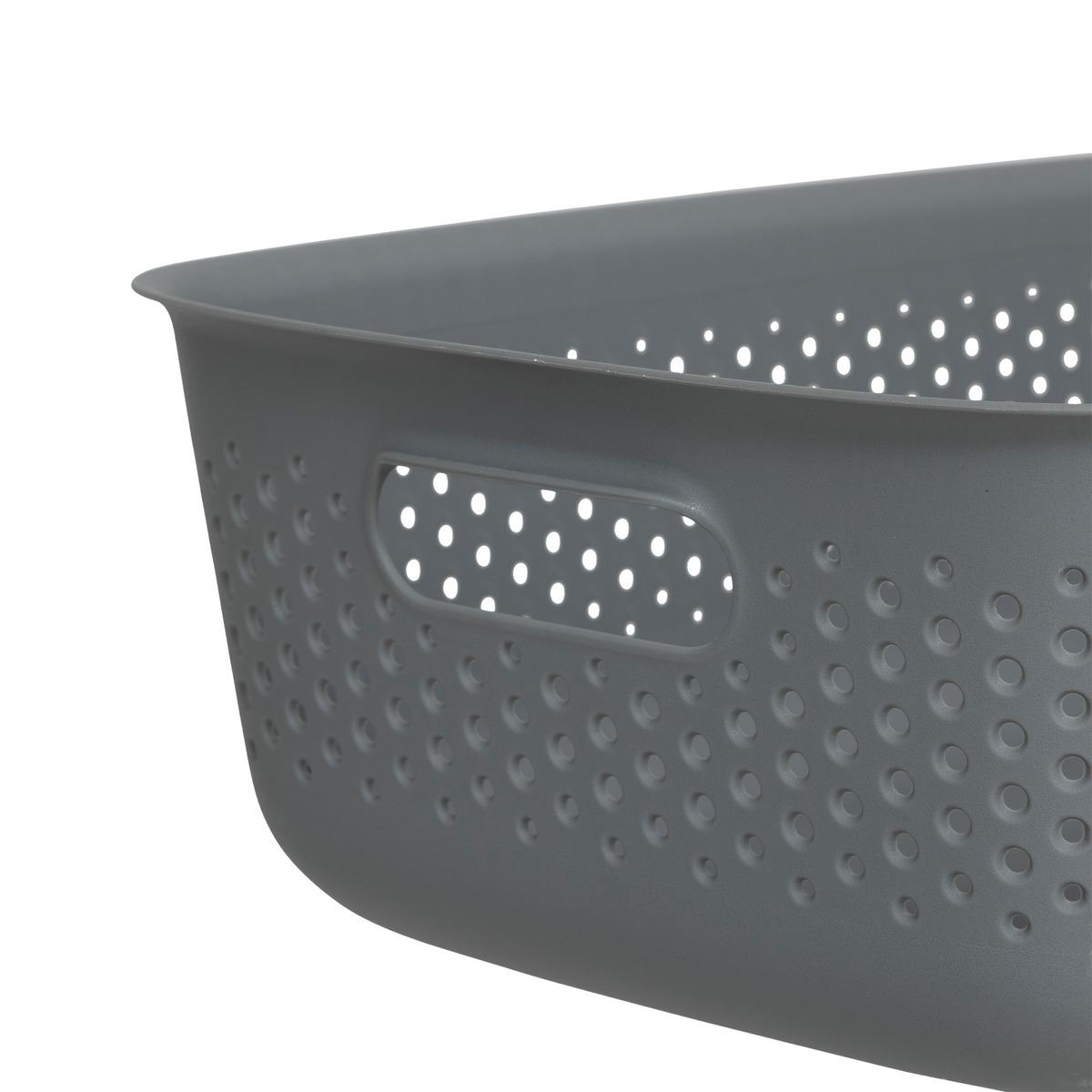 PANIER PLASTIQUE GRIS TILA 10L