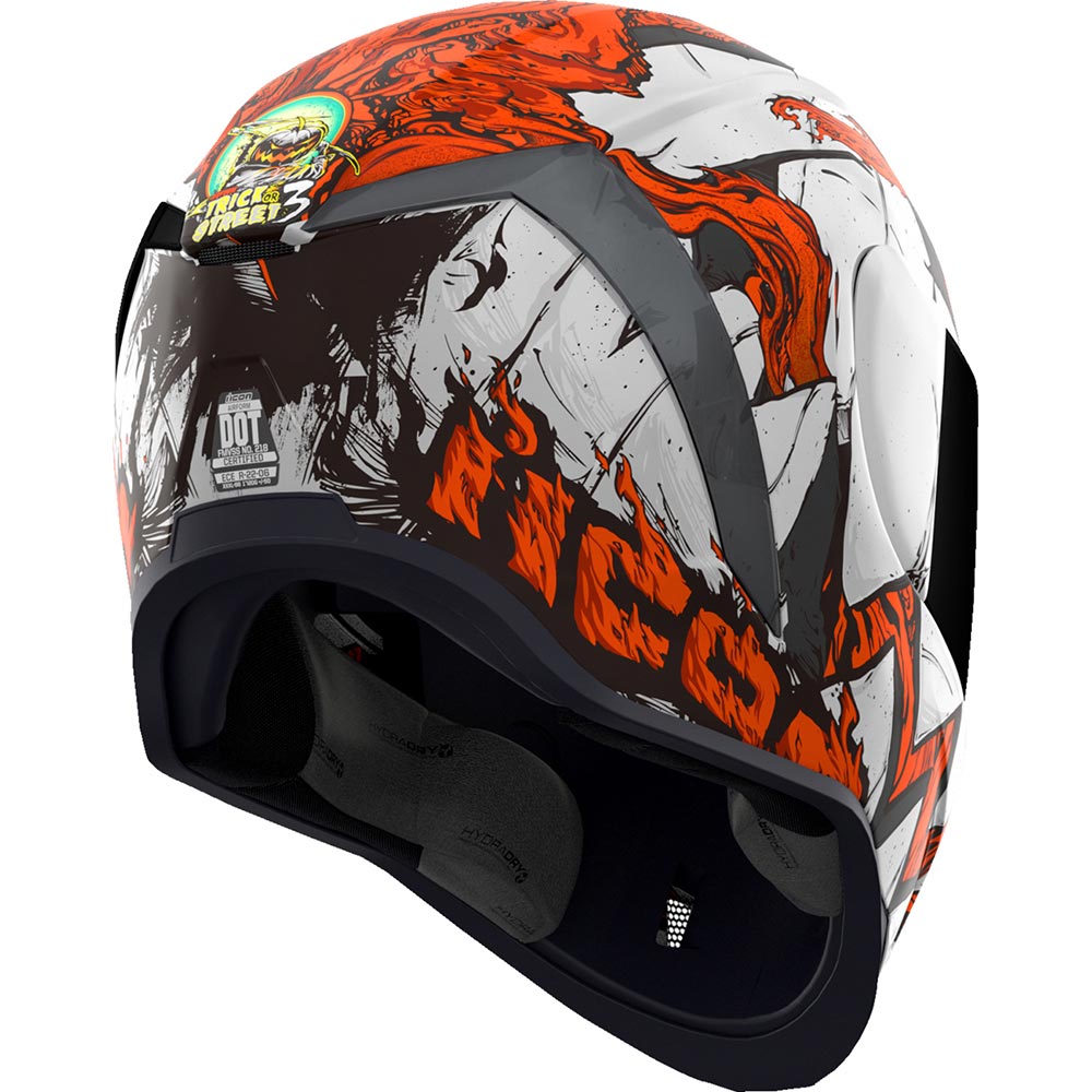Icon - Casque Airform Trick or Street 3™ Blanc / Orange