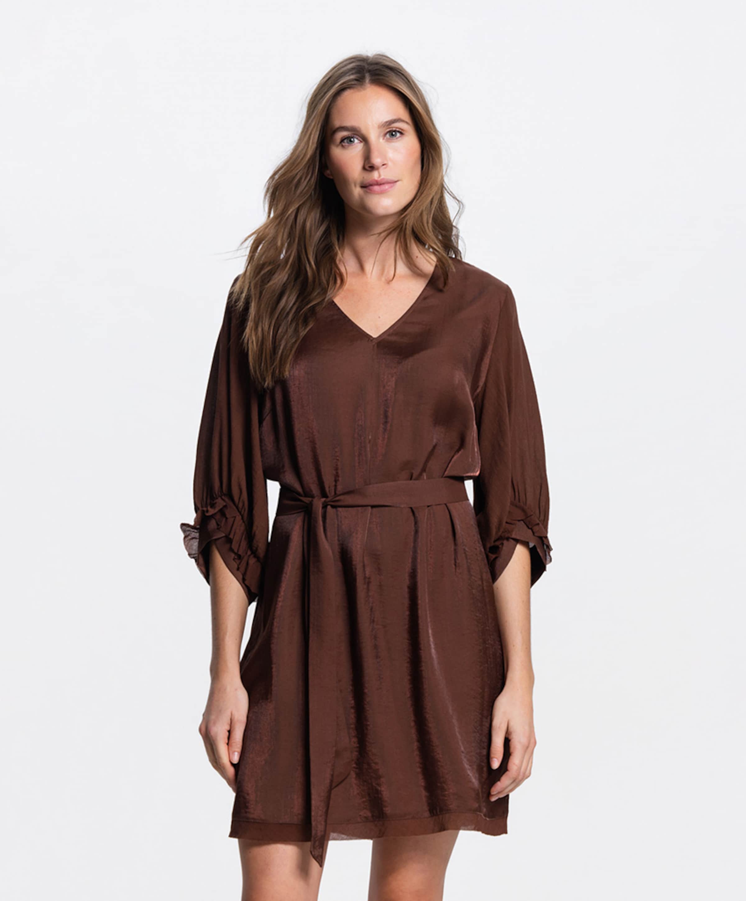 JANSEN Amsterdam Dames jurk bruin