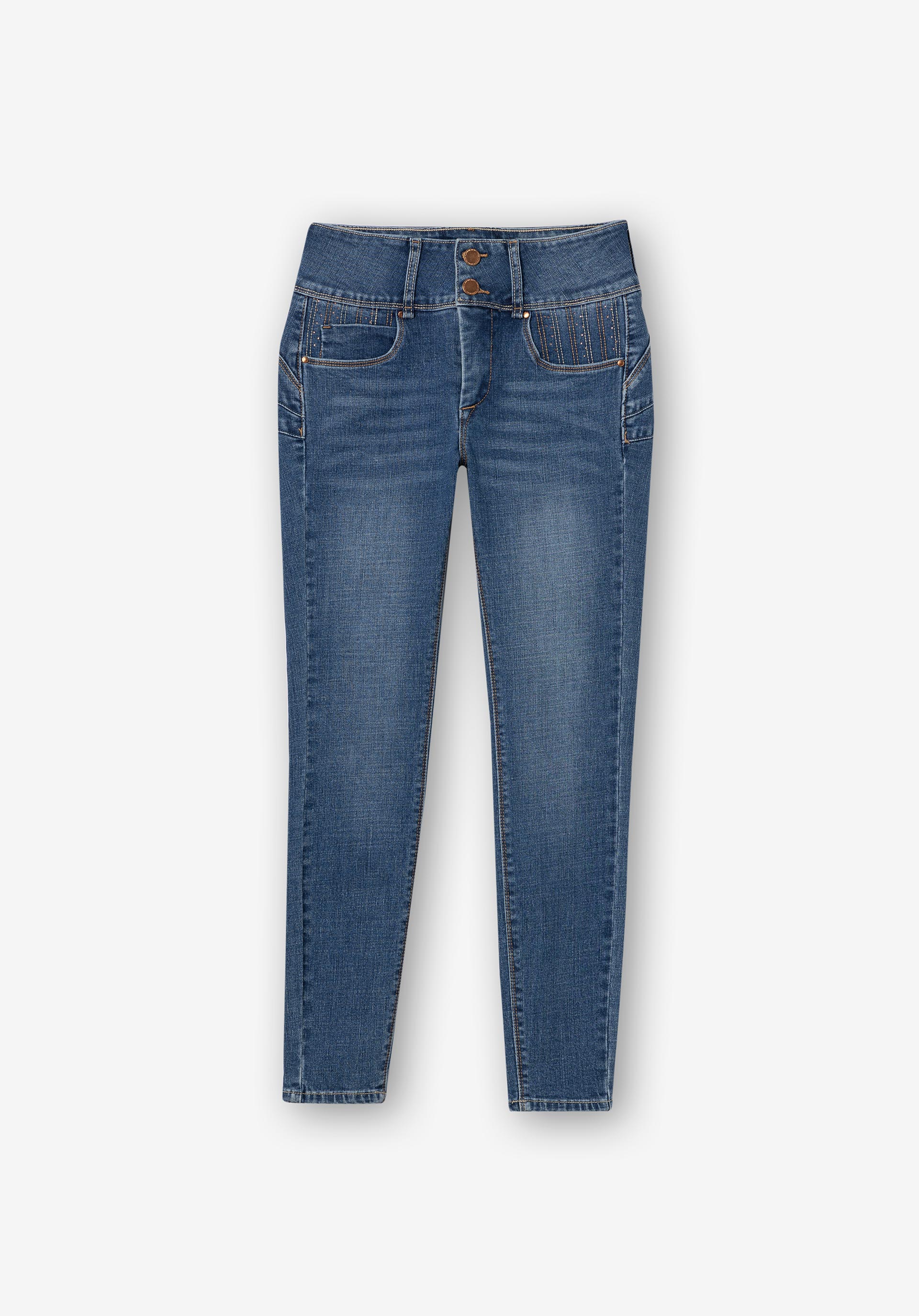 Jeans Double-up Skinny Cintura Alta