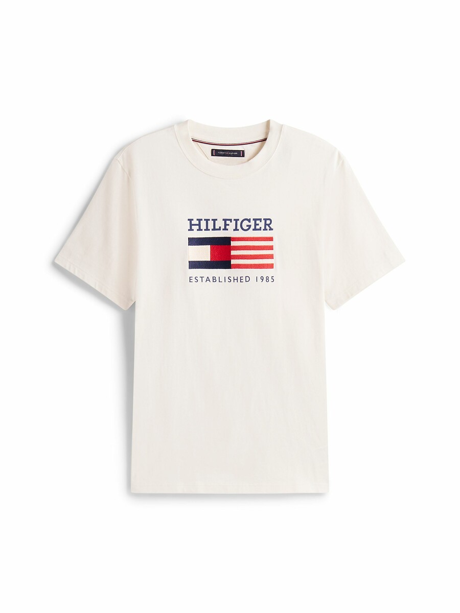 TOMMY HILFIGER<br>Camiseta de manga curta com bandeira
