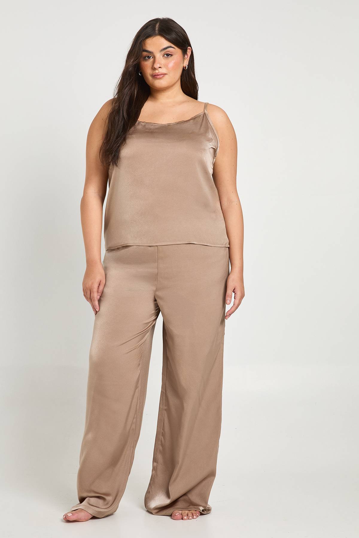 boohoo Ensemble Pyjama Grande Taille Débardeur Et Pantalon