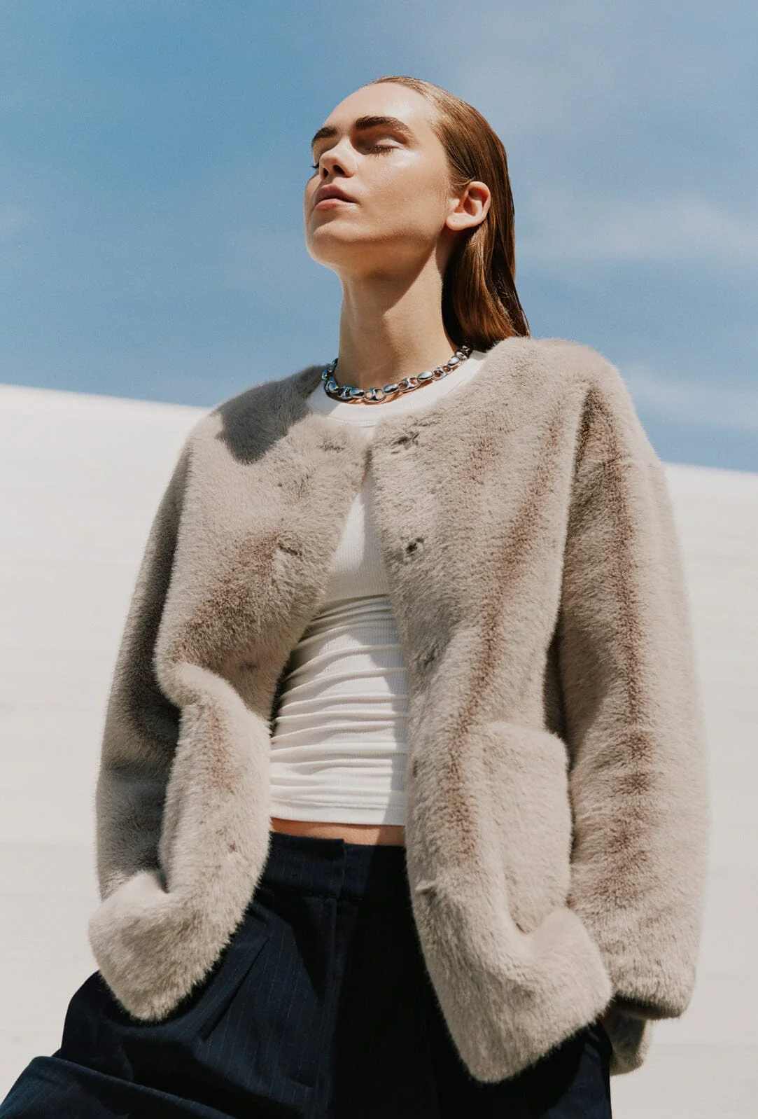 Sofie Schnoor S244516 Fake Fur Jacket