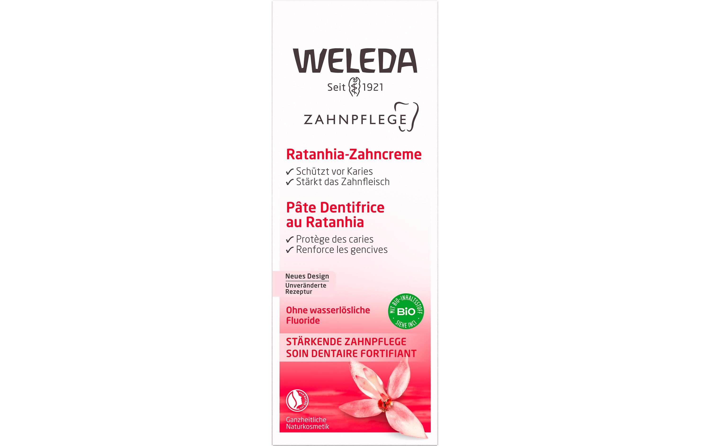 Zahncreme Ratanhia 75 mlNatürliche Zahnpasta stärkt das Zahnfleisch