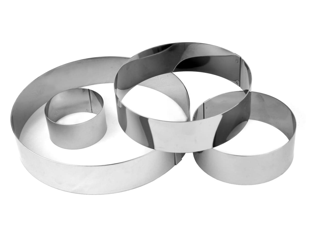 Cercle à mousse inox - Ø 24 x ht 4,5 cm - Mallard Ferrière