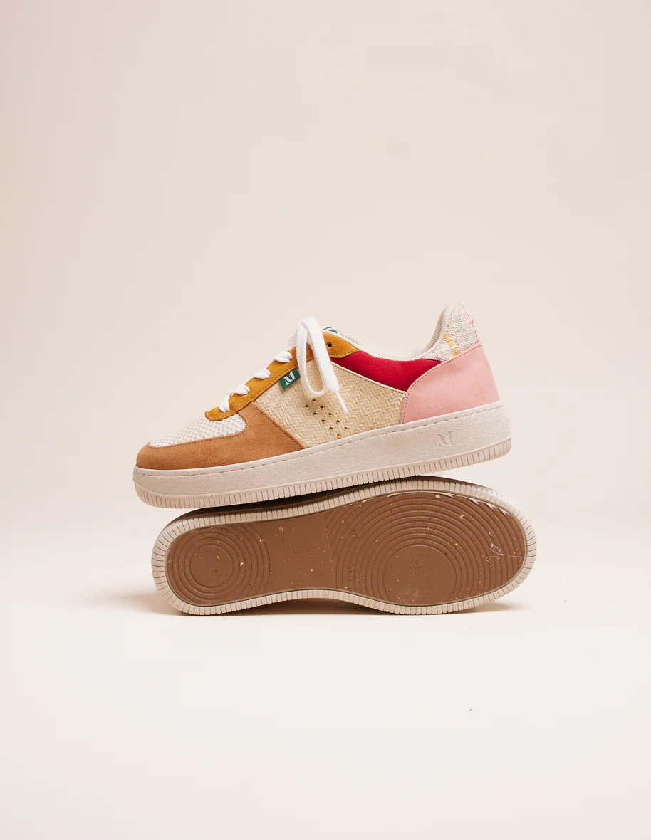 Baskets basses Maxence F - Camel écru ocre