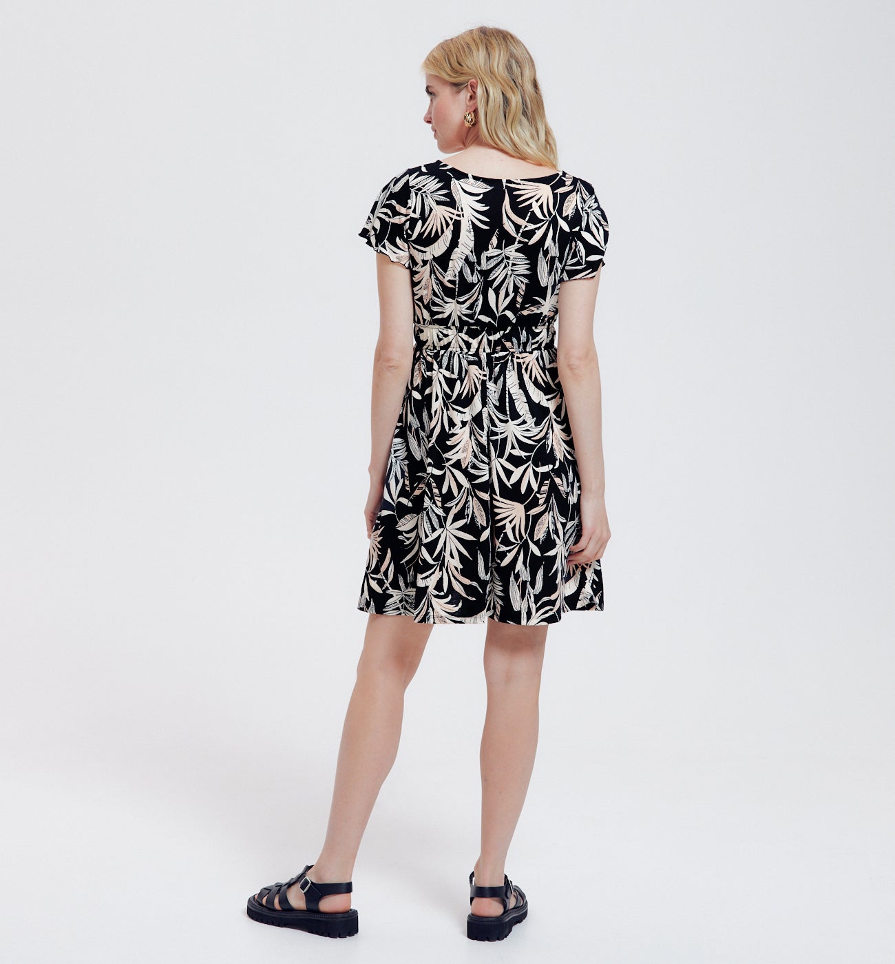 Robe imprimée Femme - Imprimé noir