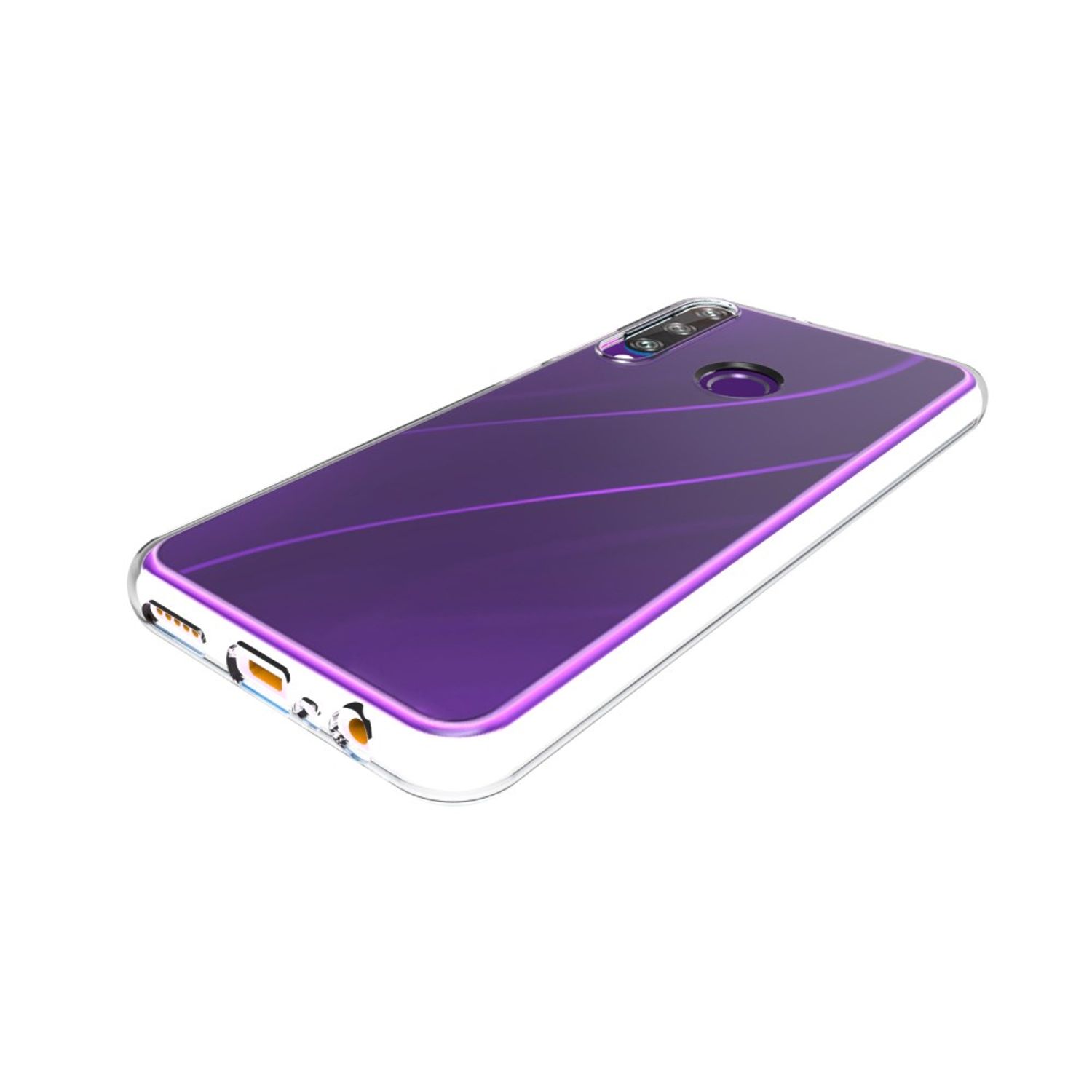 Huawei Y6p durchsichtige Handyhülle Schutzcase Cover Etui Bumper Transparent Neu