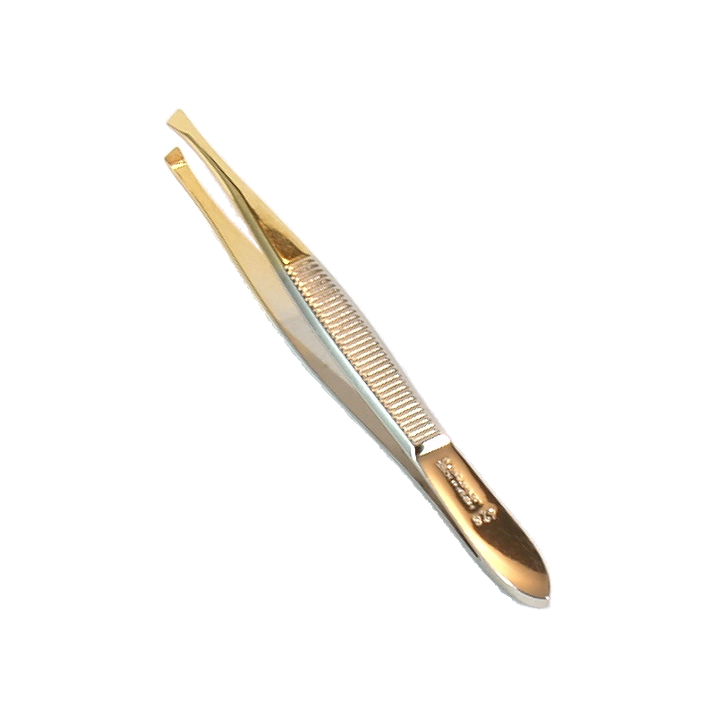 MALTESER Pinzette schräg Nickel/Gold 8cm No 9 1 Stk