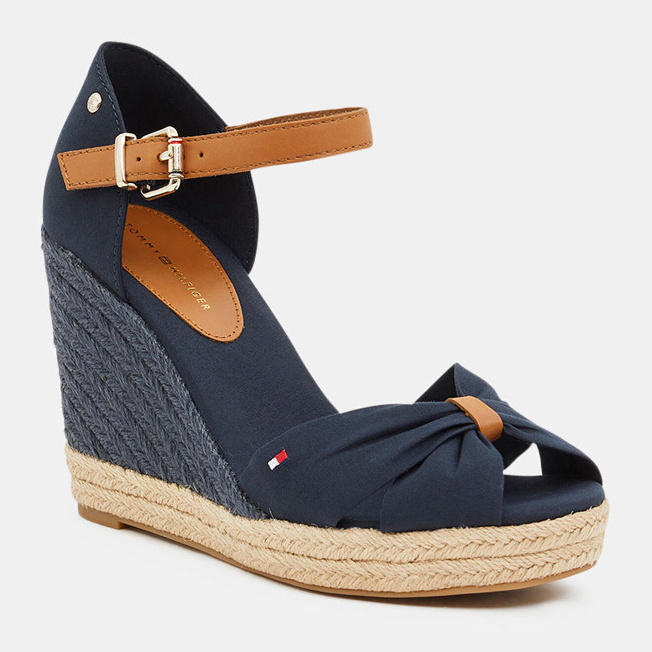 Tommy Hilfiger Sandales compensées textile bleues - Talon 10 cm