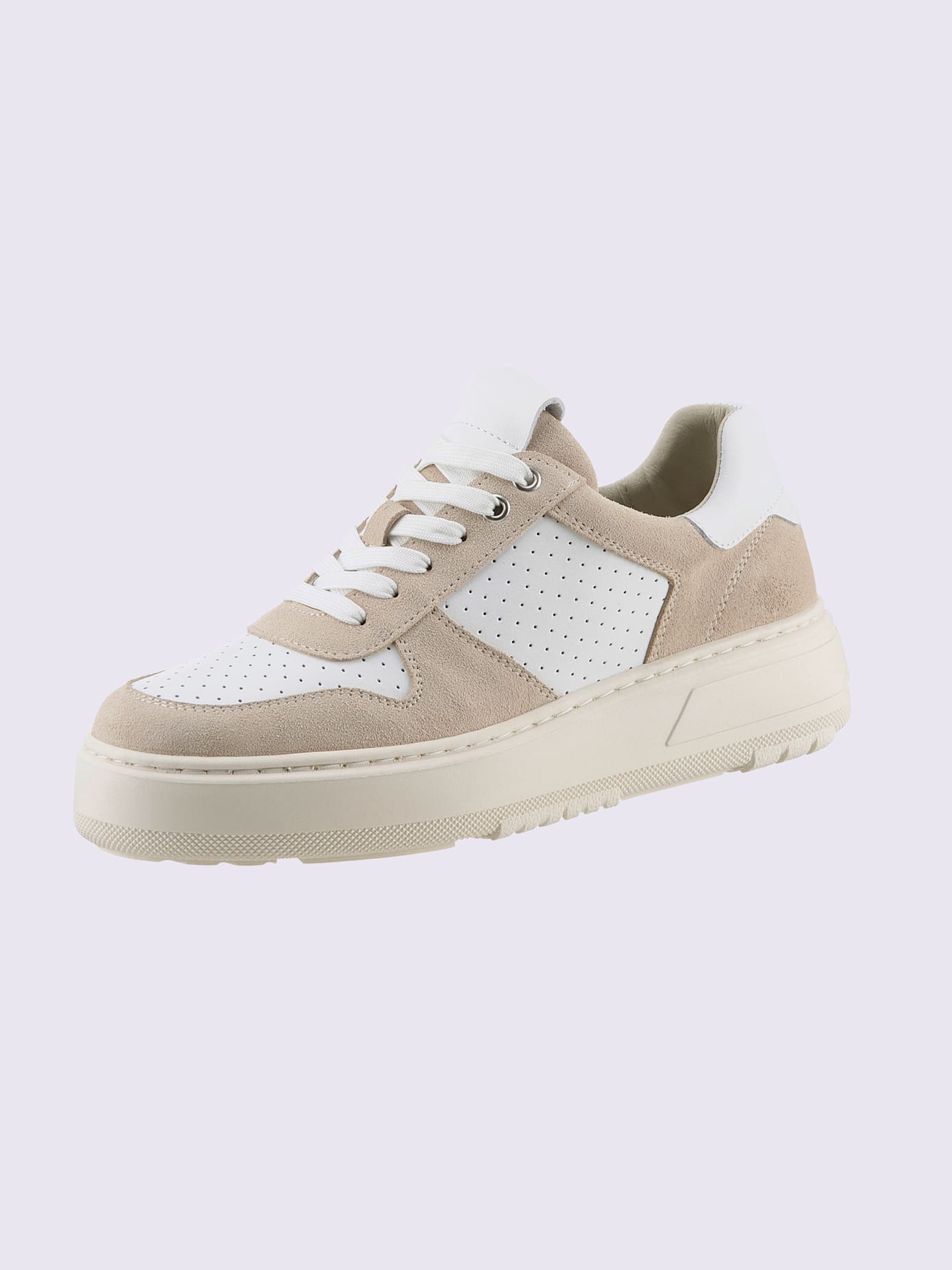 Baskets cuir de bœuf nappa et velours