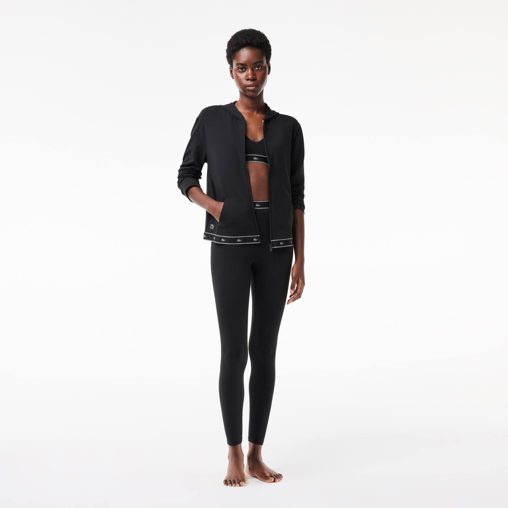 Essentieller Lounge-Hoodie Loungewear & Nachtwäsche - Schwarz - Lacoste - Damen