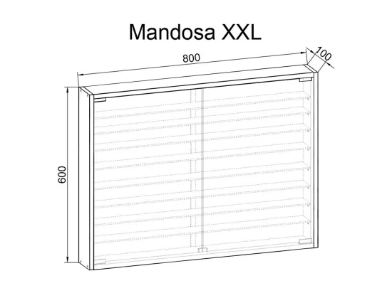 Vitrine suspendue Vitrine murale Mandosa XXL
