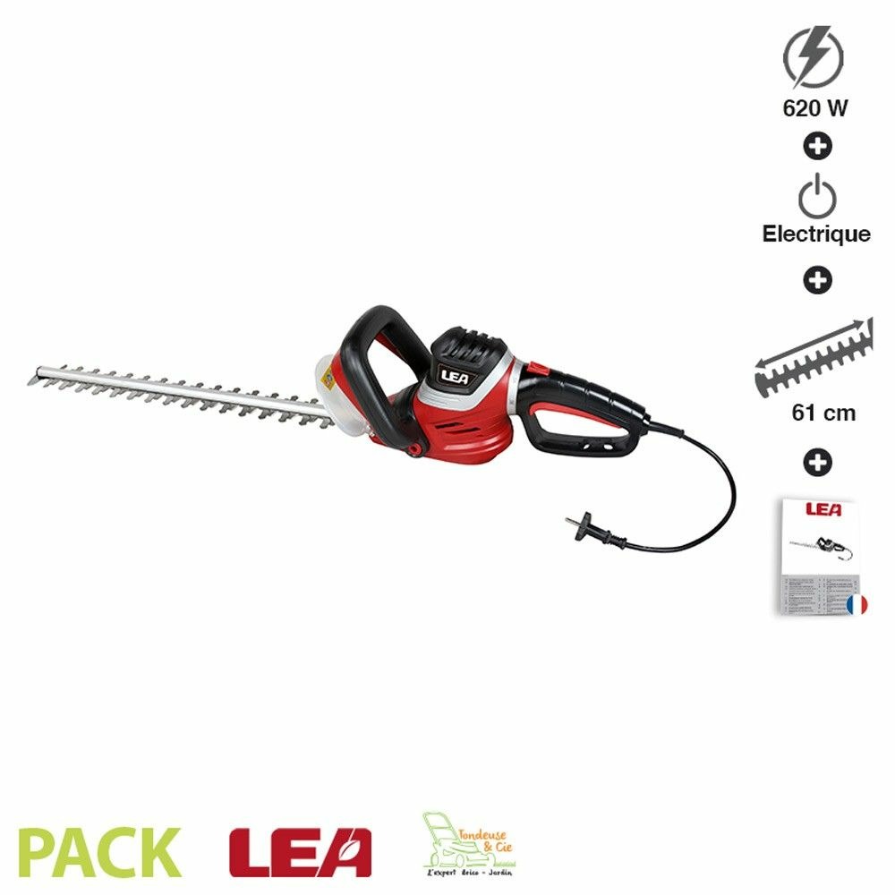 Taille haies électrique 620w 61cm de coupe lea le34062-613drl
