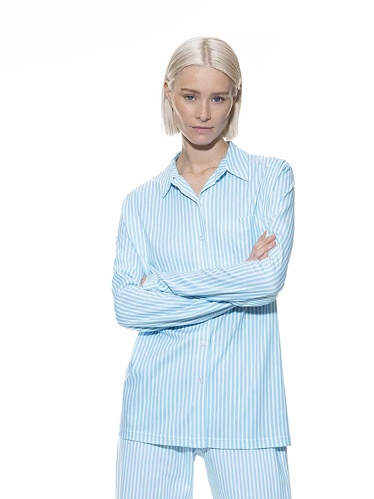 MEY Langarmshirt  hellblau