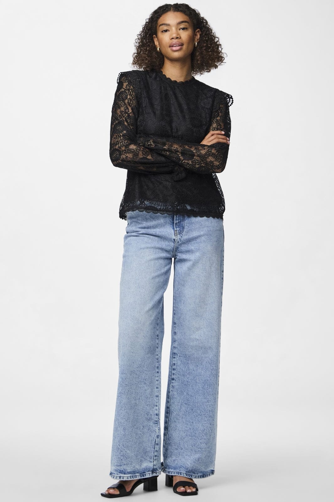 Pieces Pcolline Ls Lace Top 17139863