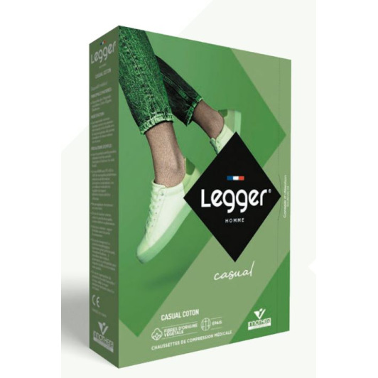 Legger Homme Bas Autofixant Casual Coton Classe 3