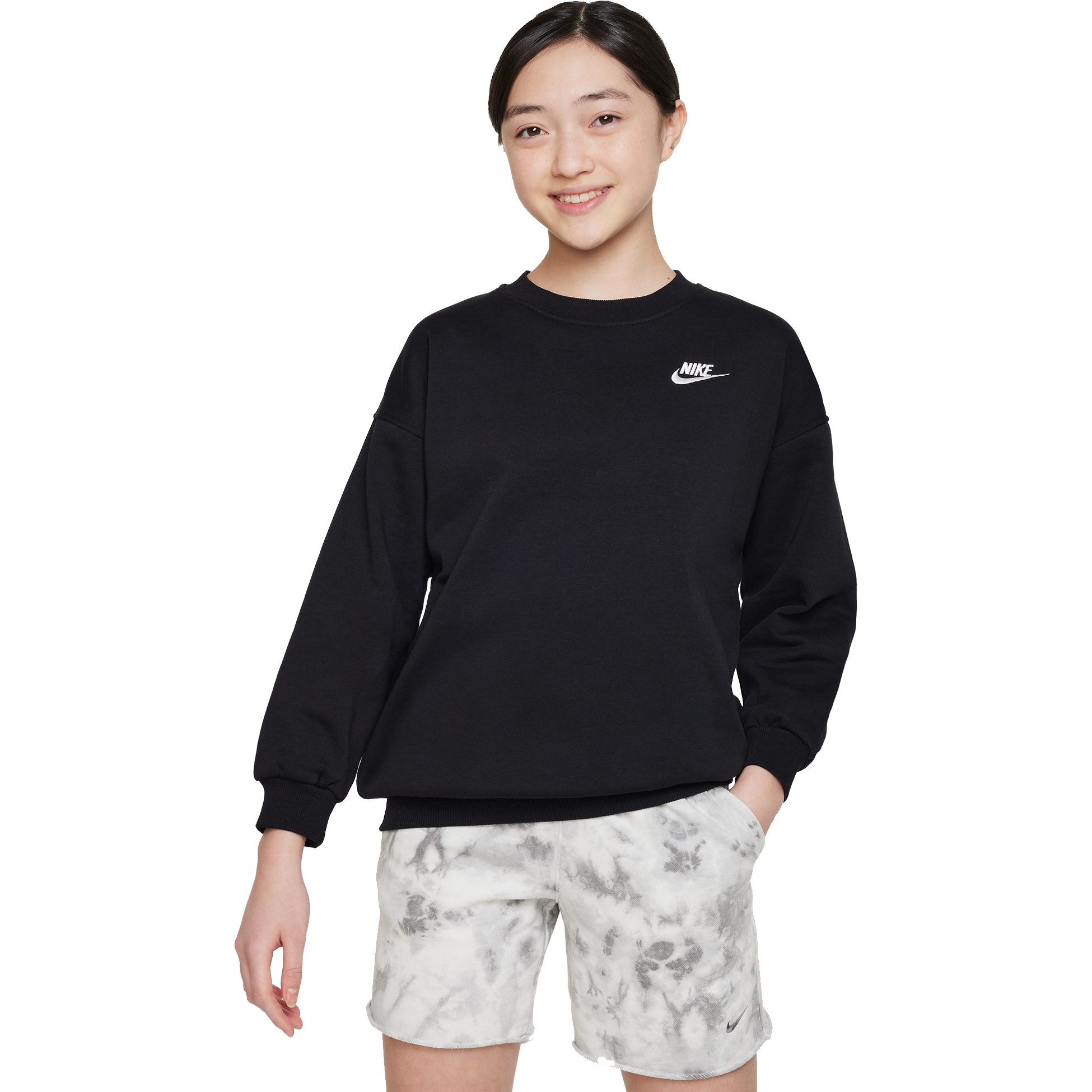 Nike Sportswear Club Fleece Oversized Sweatshirt Mädchen schwarz