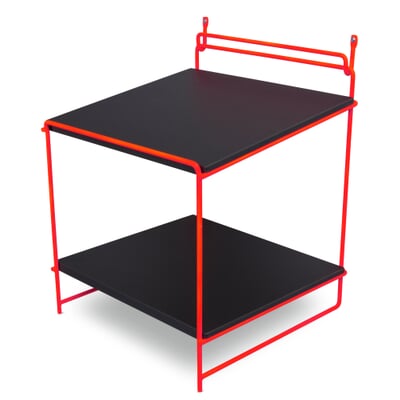 Tisch- und Wandpult Hegel, Leuchtorange RAL 2005 / Schwarz