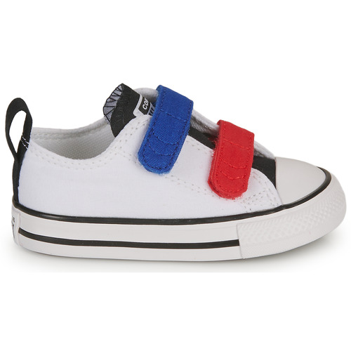 Converse - INFANT CONVERSE CHUCK TAYLOR ALL STAR 2V EASY-ON SUMMER TWILL LO - Blanc / Bleu / Rouge