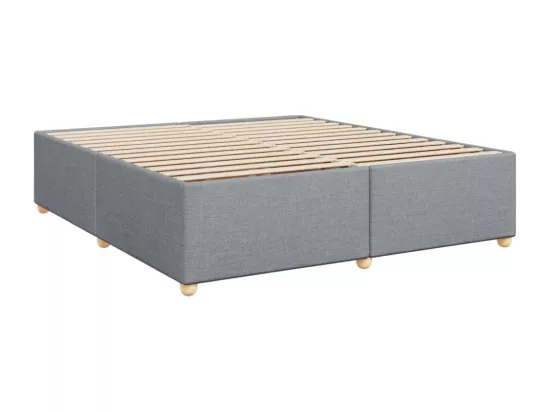 Sommier à lattes de lit avec matelas Gris clair 180x200cm Tissu