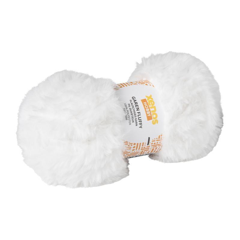 Garen fluffy - wit - 50 gram