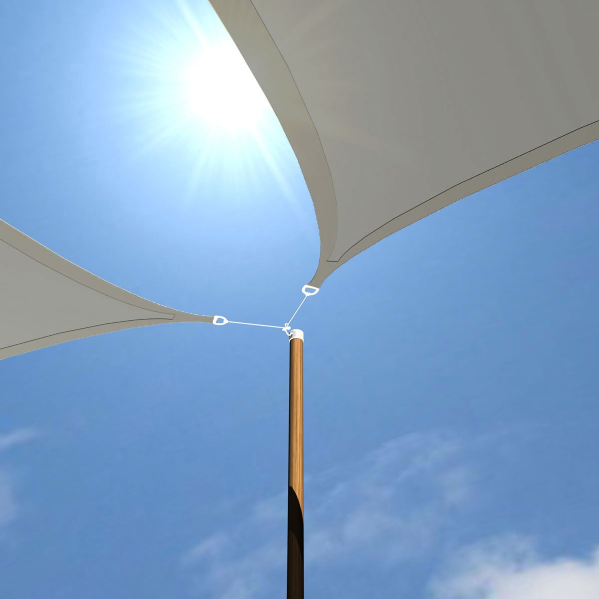 AMANKA 3 x 3 HDPE schaduwdoek - Gray