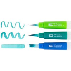 Tombow Pinceau à réservoir d'eau, blister de 3