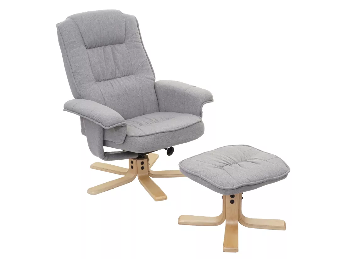 Fauteuil relax TV fauteuil tissu grise 80 x 70 x 100 cm 04_0002927