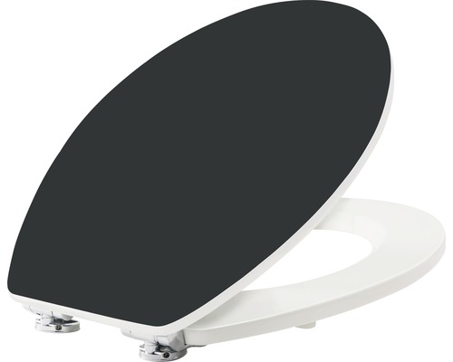 form&style toiletzitting Kleur Edge zwart met soft-close mechanisme