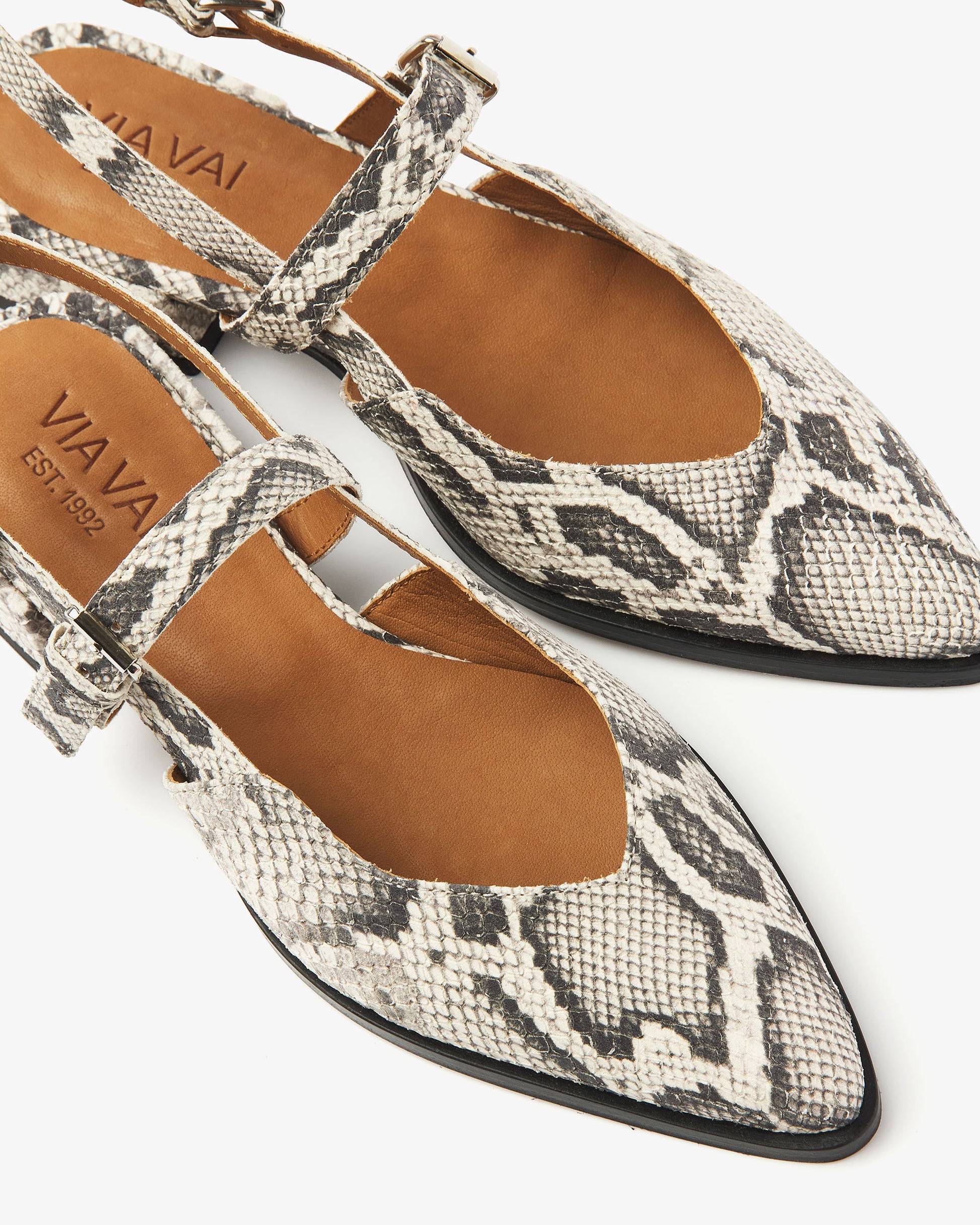 VIA VAI slangenprint slingbacks Jazz Valerie