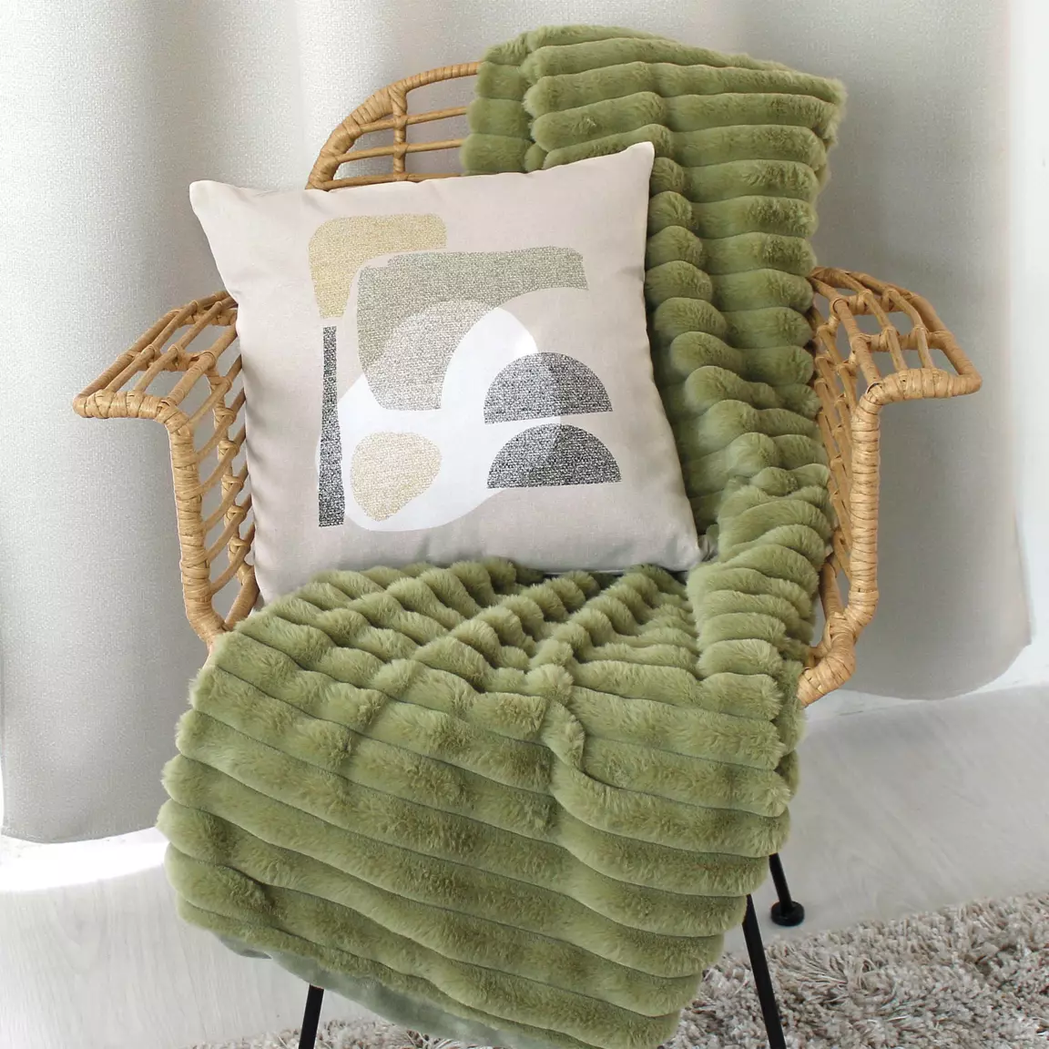 Coussin carré coton (40 x 40 cm) Matisse Beige