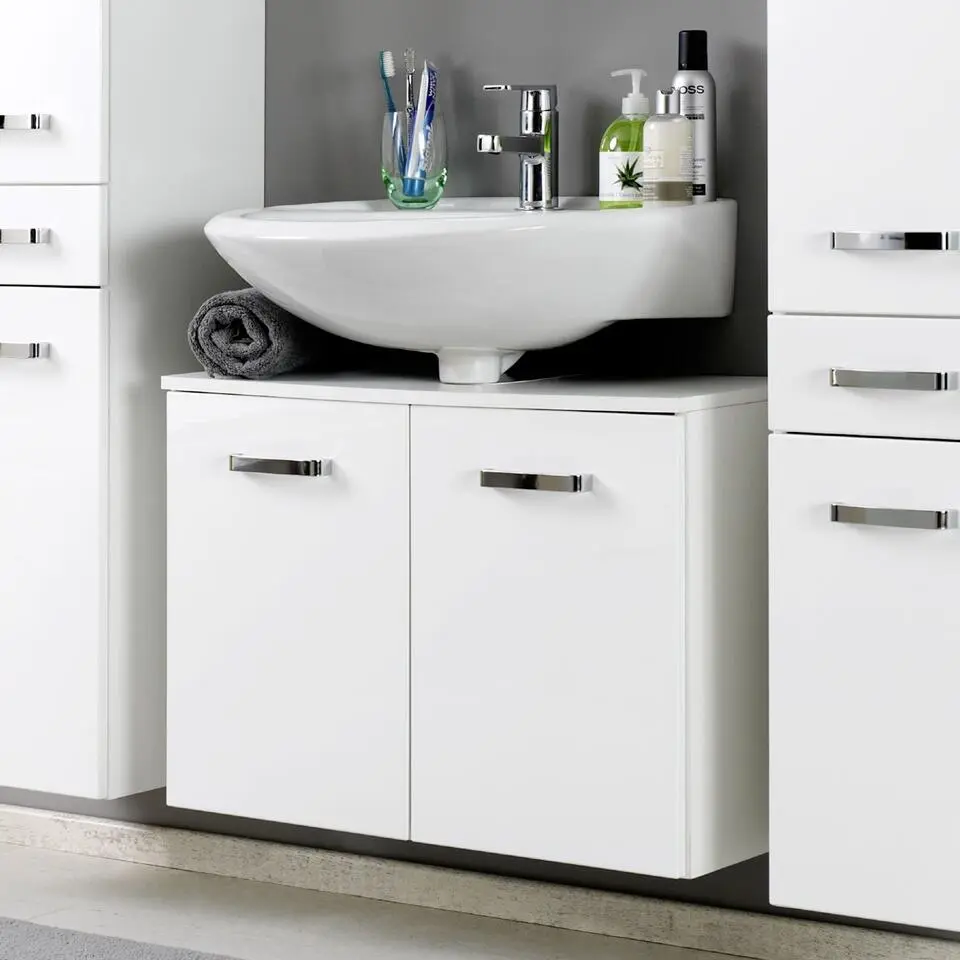 Wastafelonderkast Bobbi 60cm 2 deuren - wit
