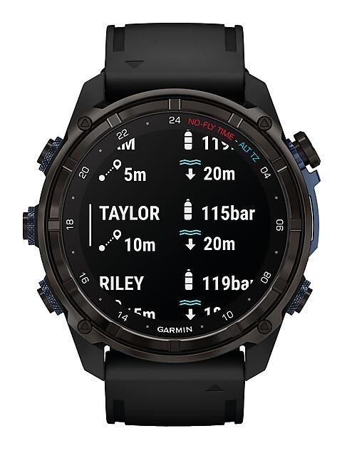 GARMIN - ORDINATEUR DE PLONGEE DESCENT MK3i BRACELET NOIR
