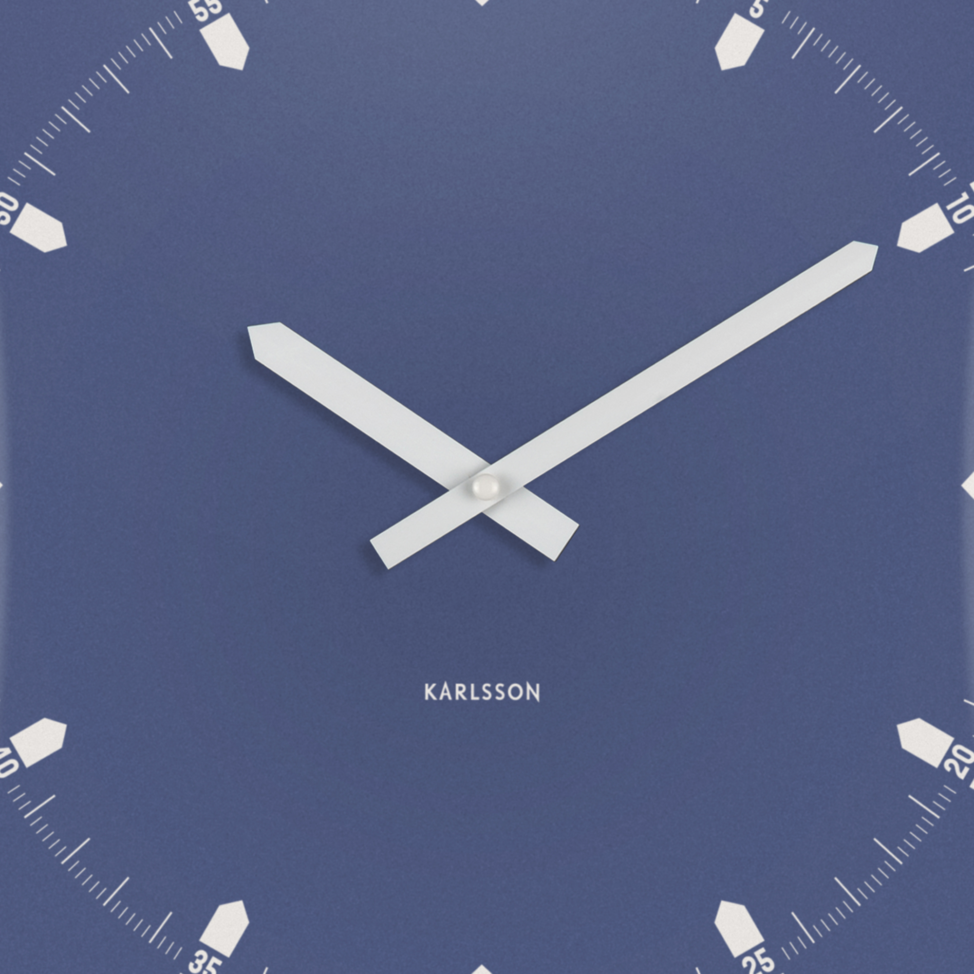 Wandklok Sucinto Dome Square Navy blauw