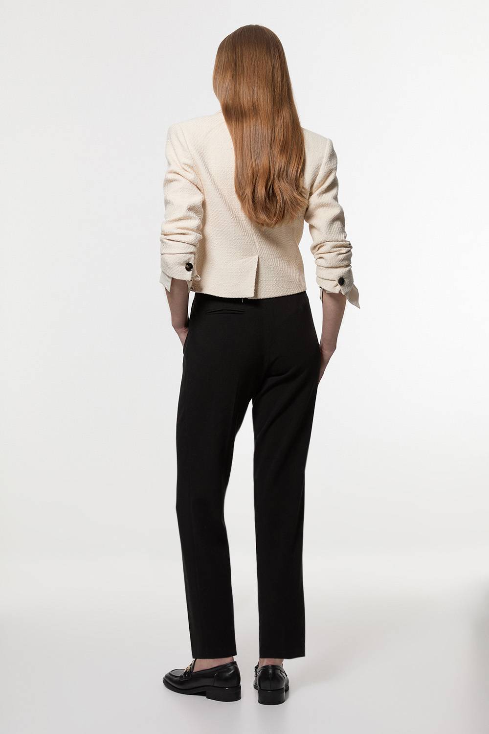 KarenMillen Pantalon Taille Haute Ajusté Jambe Slim Essential Stretch Compact Tall