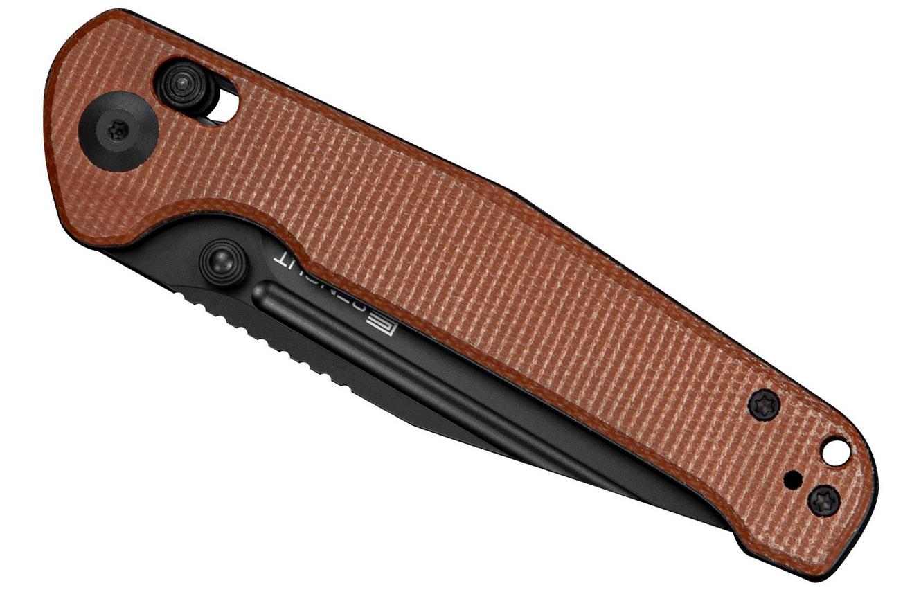 SENCUT Glenspar S25046-3 Black, Brown Canvas Micarta, zakmes