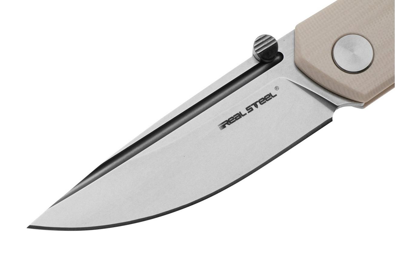 Real Steel Luna Maius 7091EI, 10Cr15CoMov, Ivory G10, zakmes, Poltergeist Design