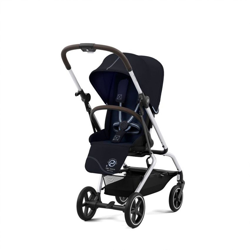 Poussette Eezy S Twist+ 2 châssis Silver - Ocean Blue - Ecru