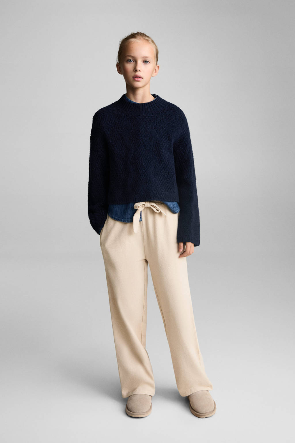 Mango Kids gebreide trui marine