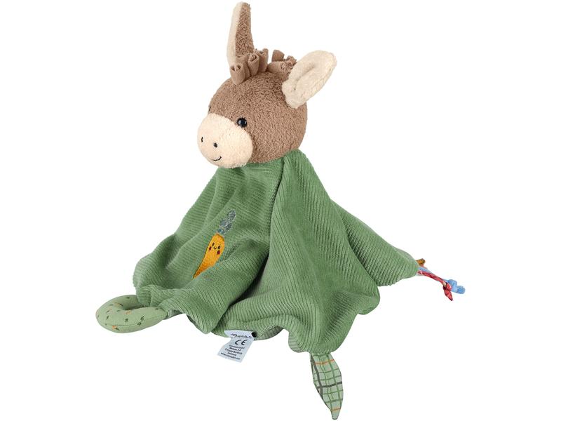 Sterntaler Schmusetuch Esel Emmilius Gr. M 23 cm grosses Schnuffeltuch aus softem Struktur-Nicki und Flauschstoff