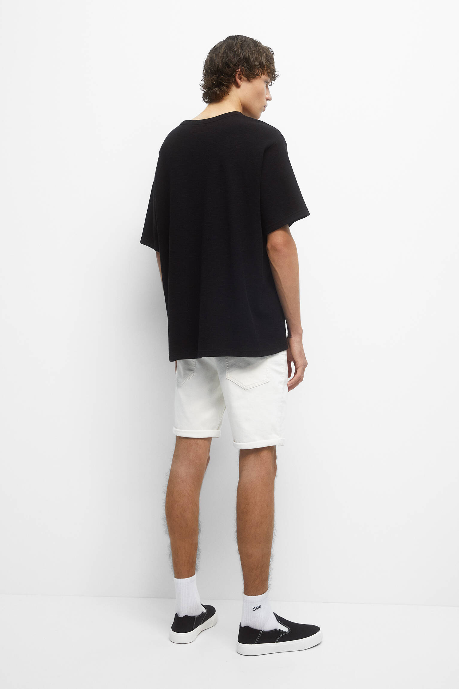 Bermuda jeans lavada - Crua