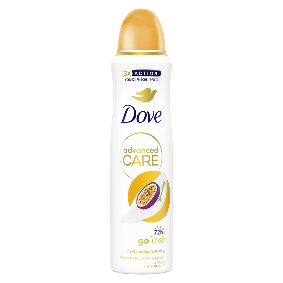 DOVE Deodorant Aerosol Spray Advanced Care Aeros Passionsfrucht Aeros Spr 150 ml