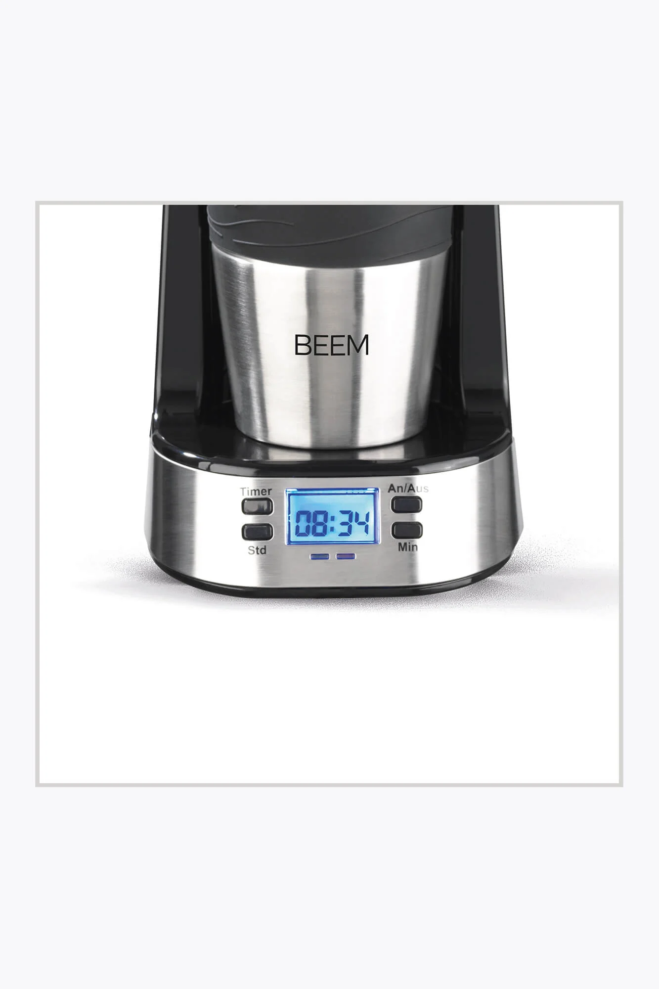 BEEM Single-Kaffeemaschine Thermo2Go 750W Edelstahl/Schwarz