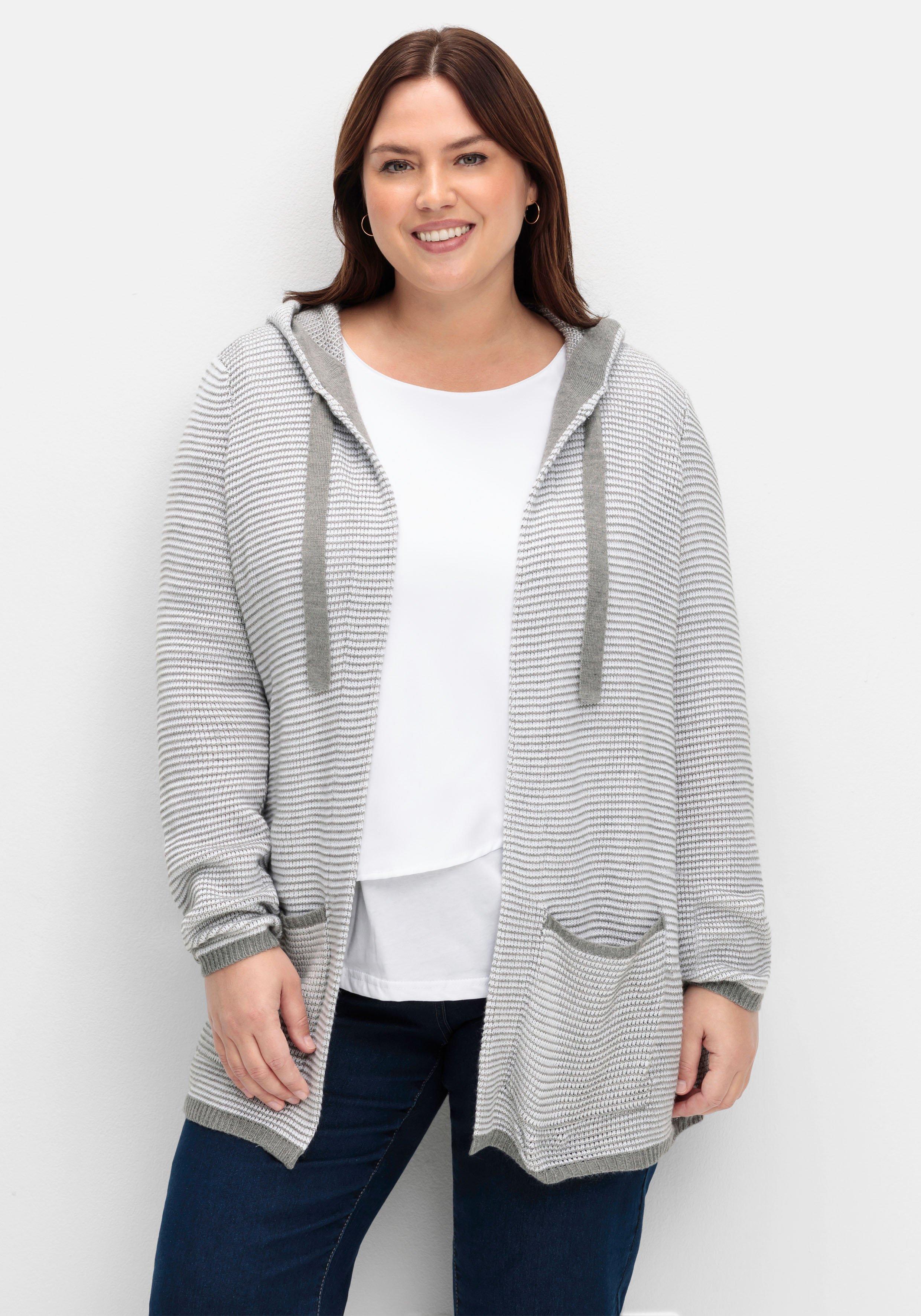 Strickjacke in Longform, mit Taschen
