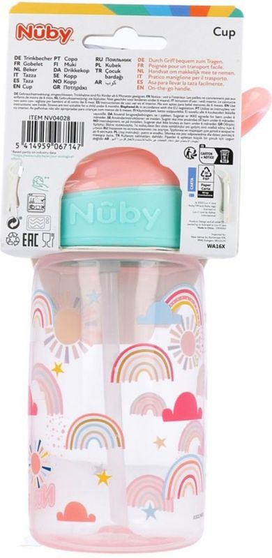 Nuby - Flip It Beker - 415ML - Lekvrij - Siliconen Tuit