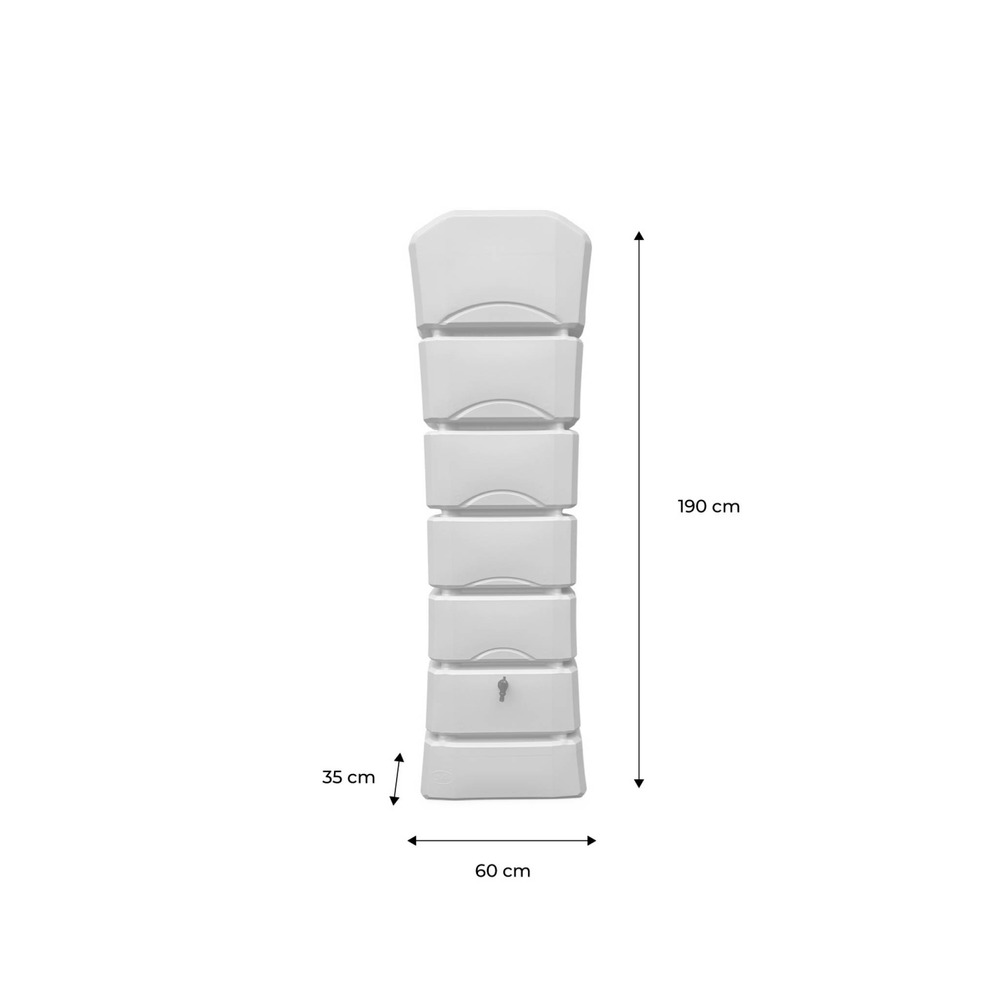 Récupérateur d'eau mural 300l monteynard avec kit raccord chéneau inclus