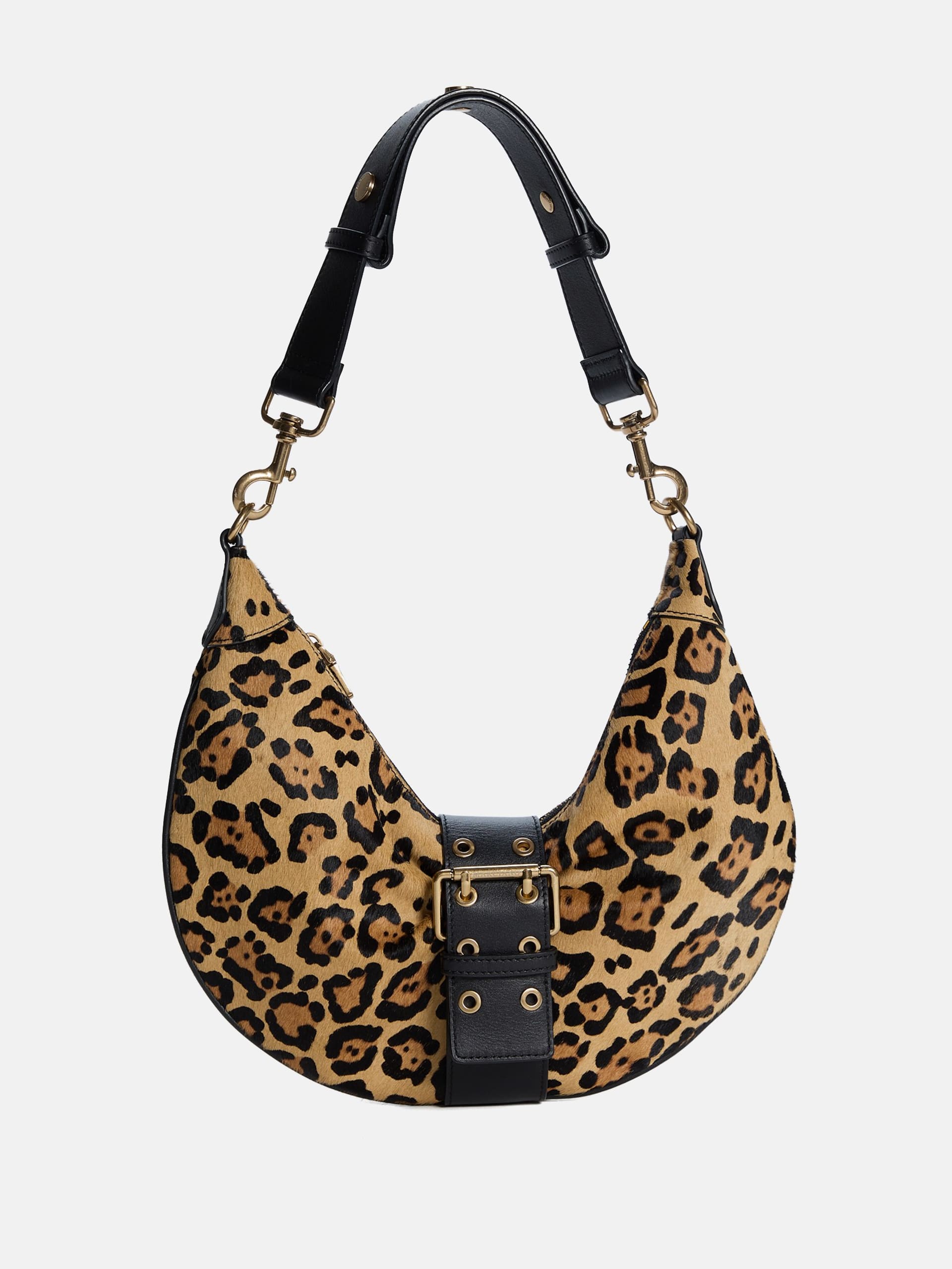 Bolsa de ombro Leopard Crescent