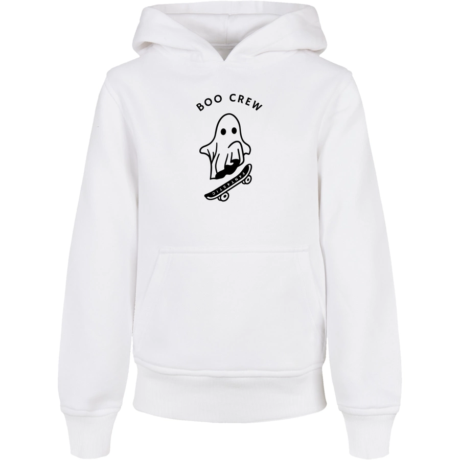 F4NT4STIC Basic Kids Hoodie Boo Crew Halloween weiß