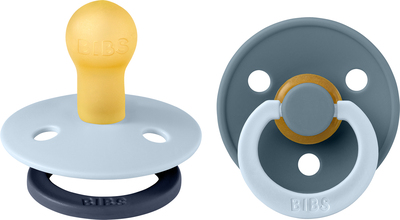 BIBS Studio Colour Fusion Smokk 2-Pakk Str 1, Baby Blue Petrol mix